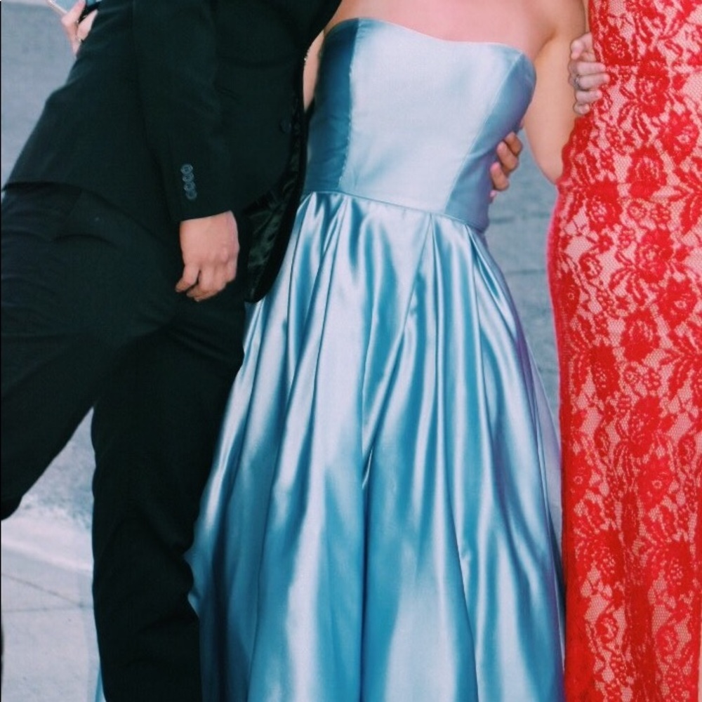 Beautiful light blue prom dress